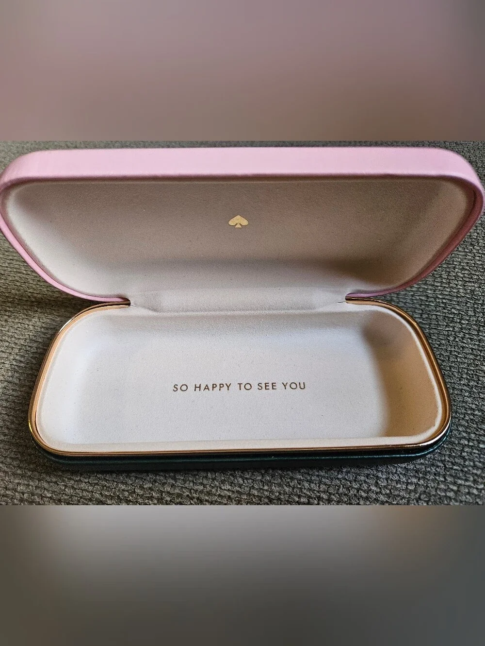 Kate Spade Hard Clamshell Sunglasses Glasses Case Pink Green